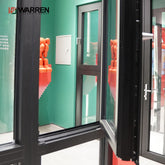 Warren Factory Direct Thermal Break low-E Powder Coated Black Aluminium Windows Custom Casement Glass Windows